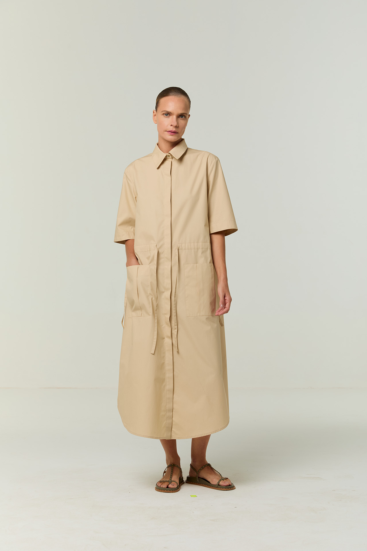 Vestido bolsos dobradura Seiva
