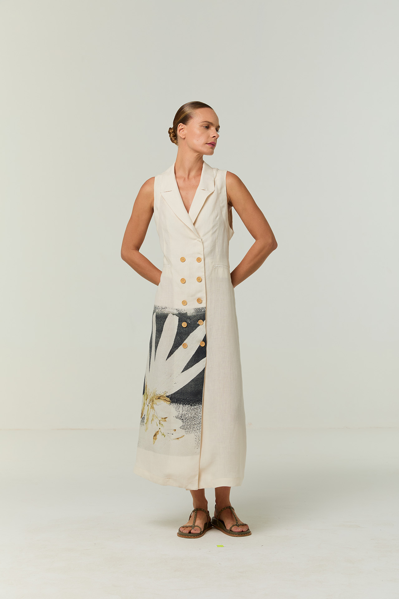 Vestido redingote Monotipia