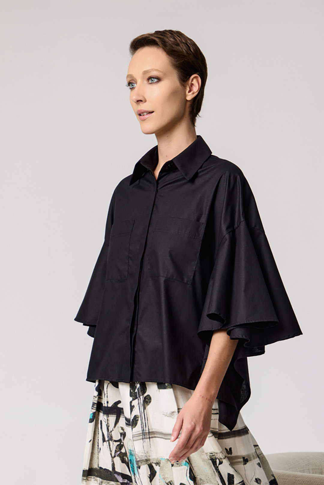 Camisa manga babado