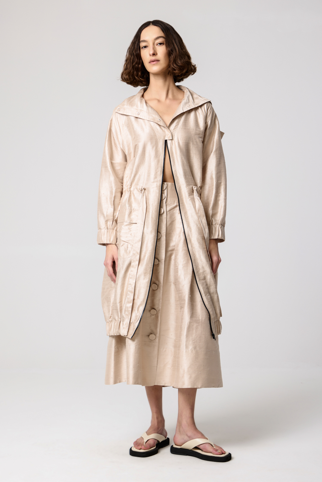 Parka shantung