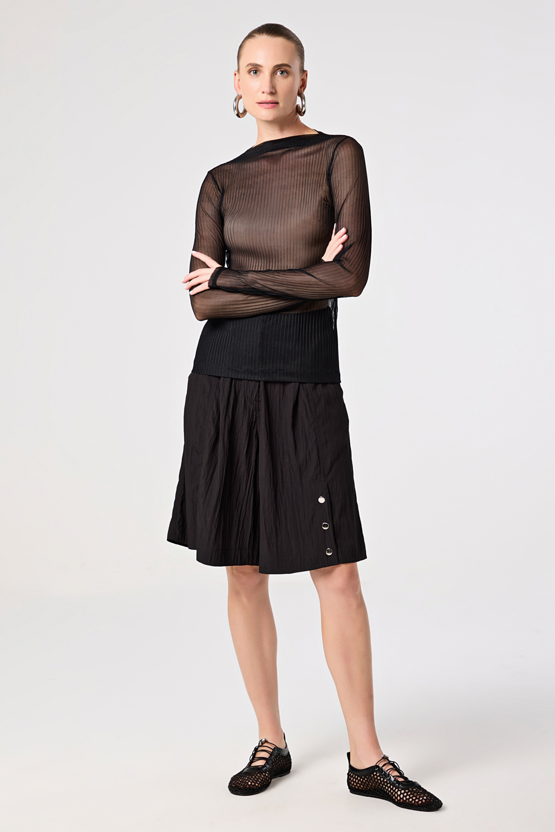 Blusa Segunda Pele Tule Canelado